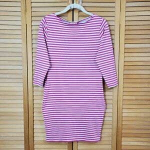 Juicy Couture Beach Royalty Pink & Cream Striped Cover-Up With Pockets S